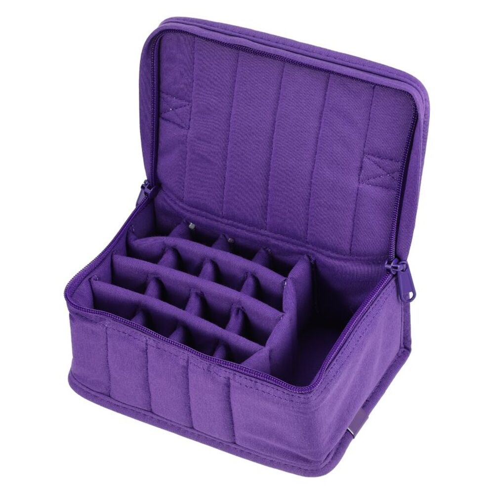 Nail Polish Bag Holds 17 Bottles for Nail Polish and Manicure Accessories Purple